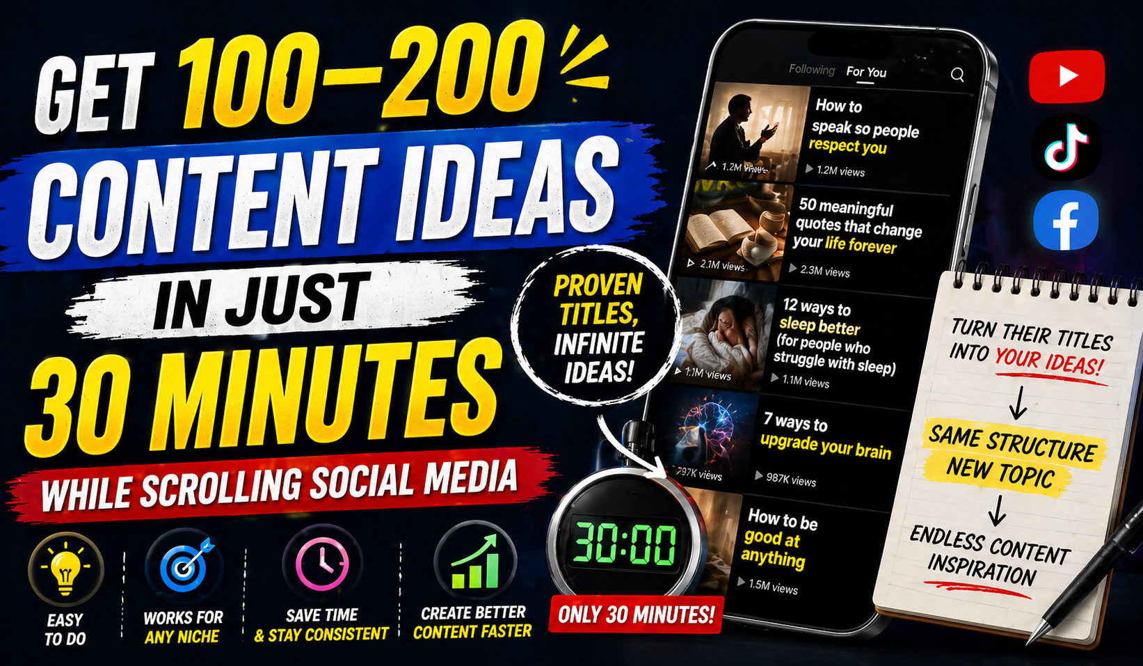 How to Generate 100–200 Content Ideas in Just 30 Minutes